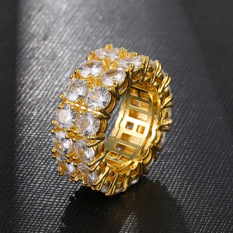 Кольцо US7 с фианитом для мужчин и женщин классическое ювелирное изделие в стиле