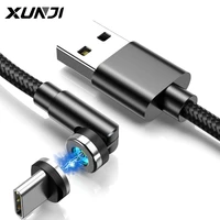 xunji magnetic cable micro usb type c wire charging device for iphone xiaomi mobile phones charger cables