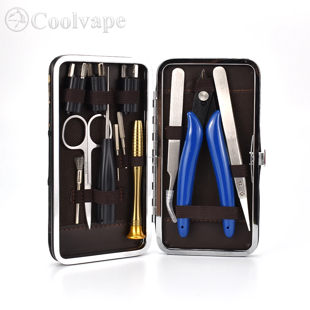 

Vape vapswarm V3.5 Tool Kit e-cigarette Accessories DIY Tools Kit Bag Tweezers Pliers Wire Coil Jig Winding Set for 510 rda/rta