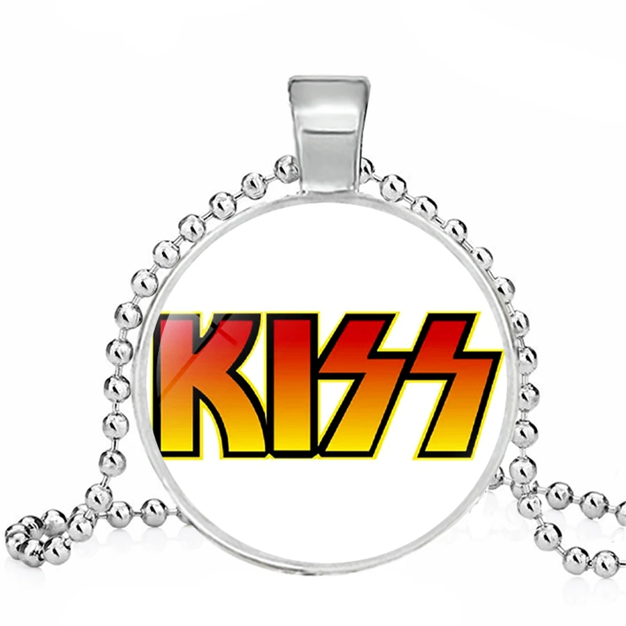 Рок группа ожерелье поцелуй ручной работы Поцелуй Группа Подвески мульти дизайн