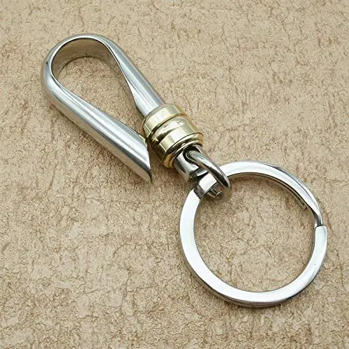 

YURI Heavy Duty Stainless Steel Keychain Collectable Solid Brass Punk Fob Pants Car U Hook Hooks Key Chain Key Ring Key Clip Hol