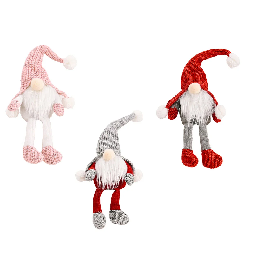 

3pcs Christmas Decors Festival Doll Scene Ornaments Festive Doll Decors