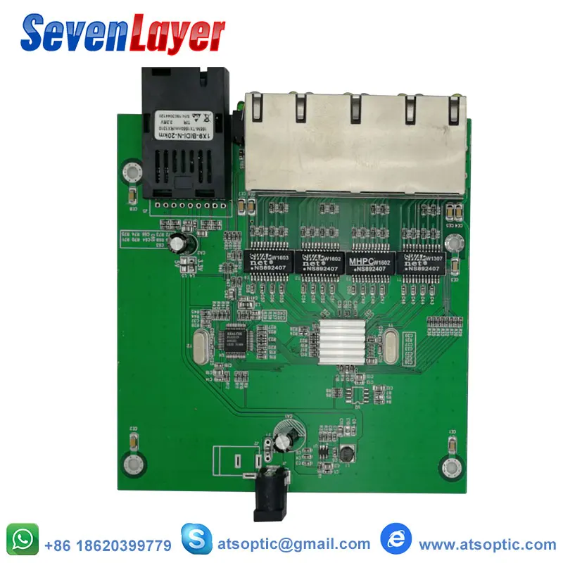 8 RJ45 1 SC Ethernet коммутатор волоконно оптический медиа конвертер одномодовый
