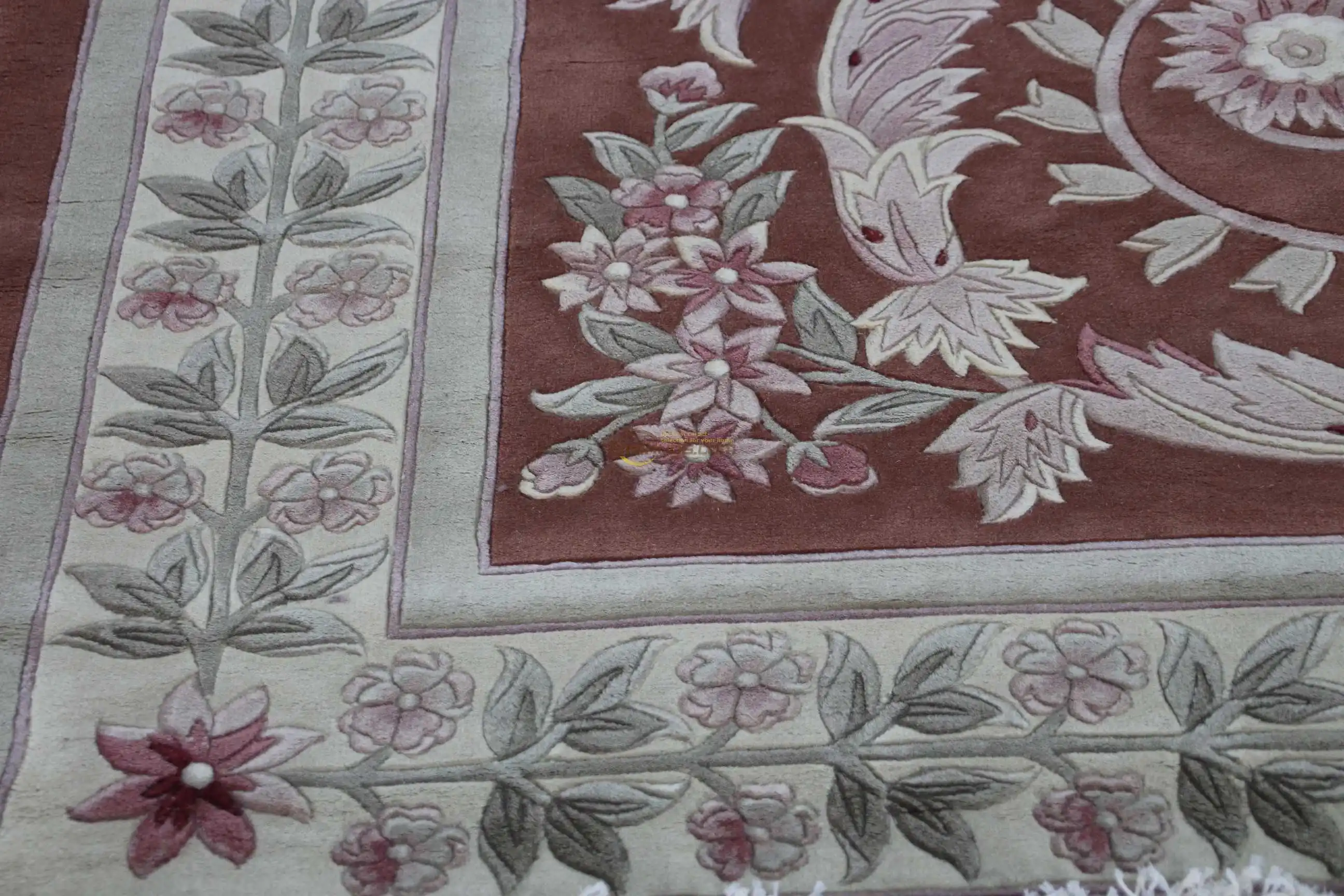 Goede Savonnerie Trap Tapijt Bloemen Rozen Oosterse Hand-Geweven Geborduurde Voor Thuis Decoratie Museum Breien Savonnerie