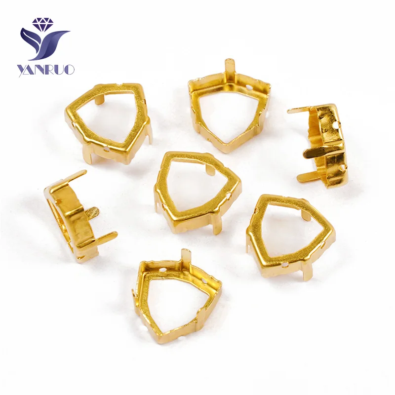 Gold Claw YANRUO 4706 Trilliant коготь настройки металлических золотых и серебряных страз ремесла камни с украшением в виде кристаллов Стразы для украшения - Цвет: Gold Claw