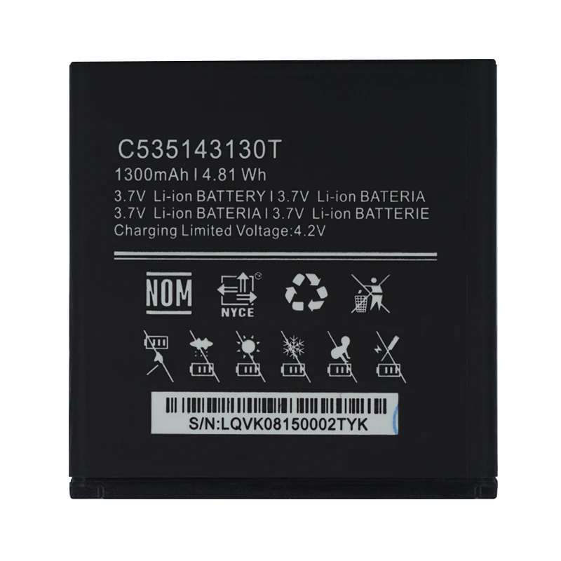 Сменный аккумулятор для смартфона C535143130T 1300 мАч/4 81wh батарей BLU Dash 3 5