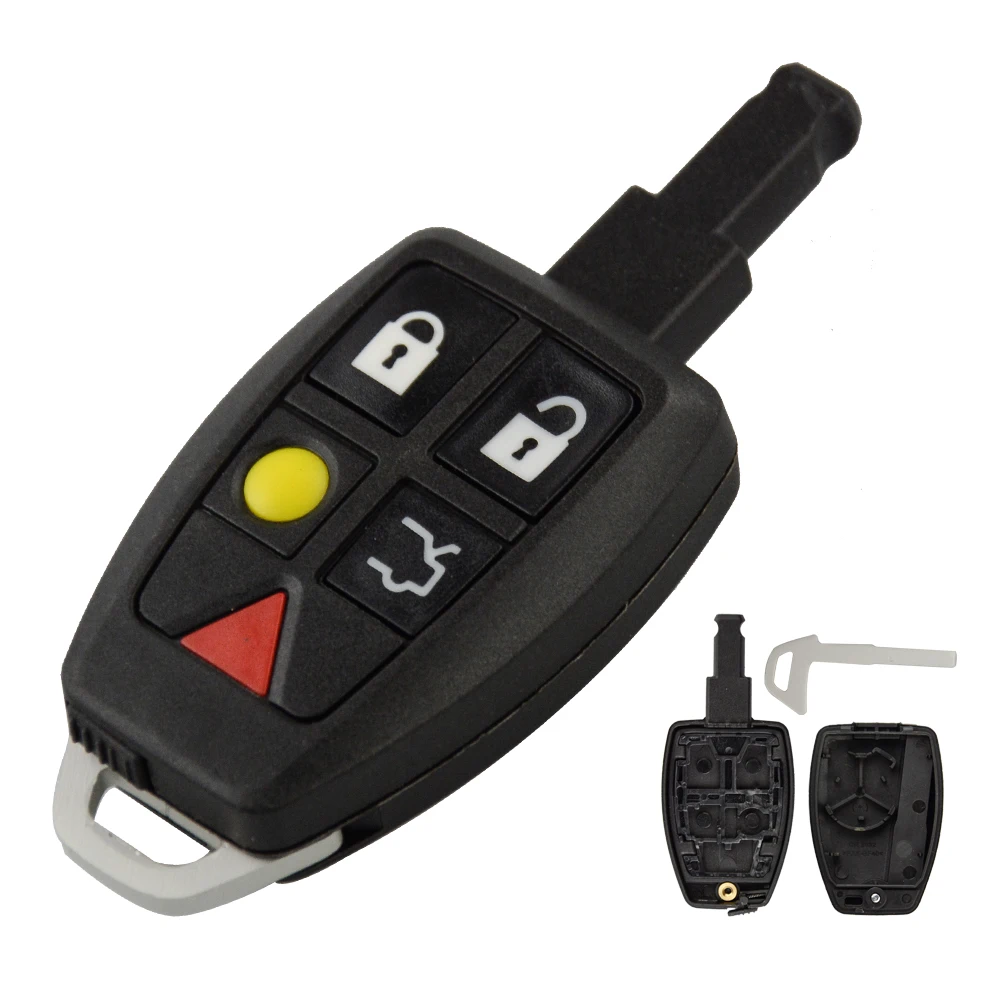 OkeyTech 5 Buttons Remote Car Key Shell Case For Volvo C30 C70 XC90 V70 S60 V40 V50 Insert Blade Replacement Cover High Quality |
