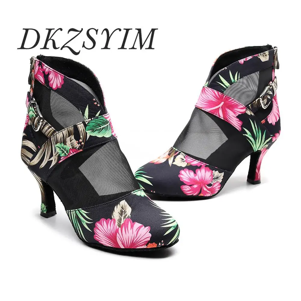 DKZSYIM Туфли для латинских танцев женщин/дамские туфли лодочки в стиле размера плюс