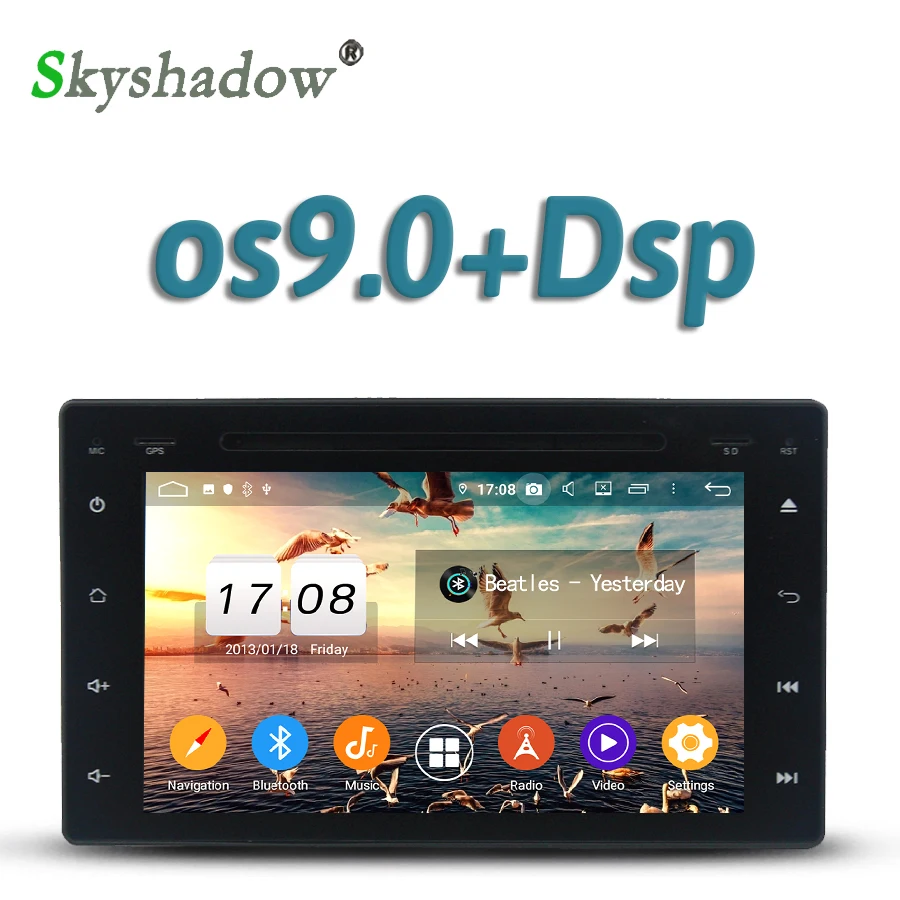 720P Автомобильный DVD плеер DSP IPS Android 10 4 Гб RAM Octa Core Wifi RDS радио Bluetooth 5 0 GPS Google для Toyota