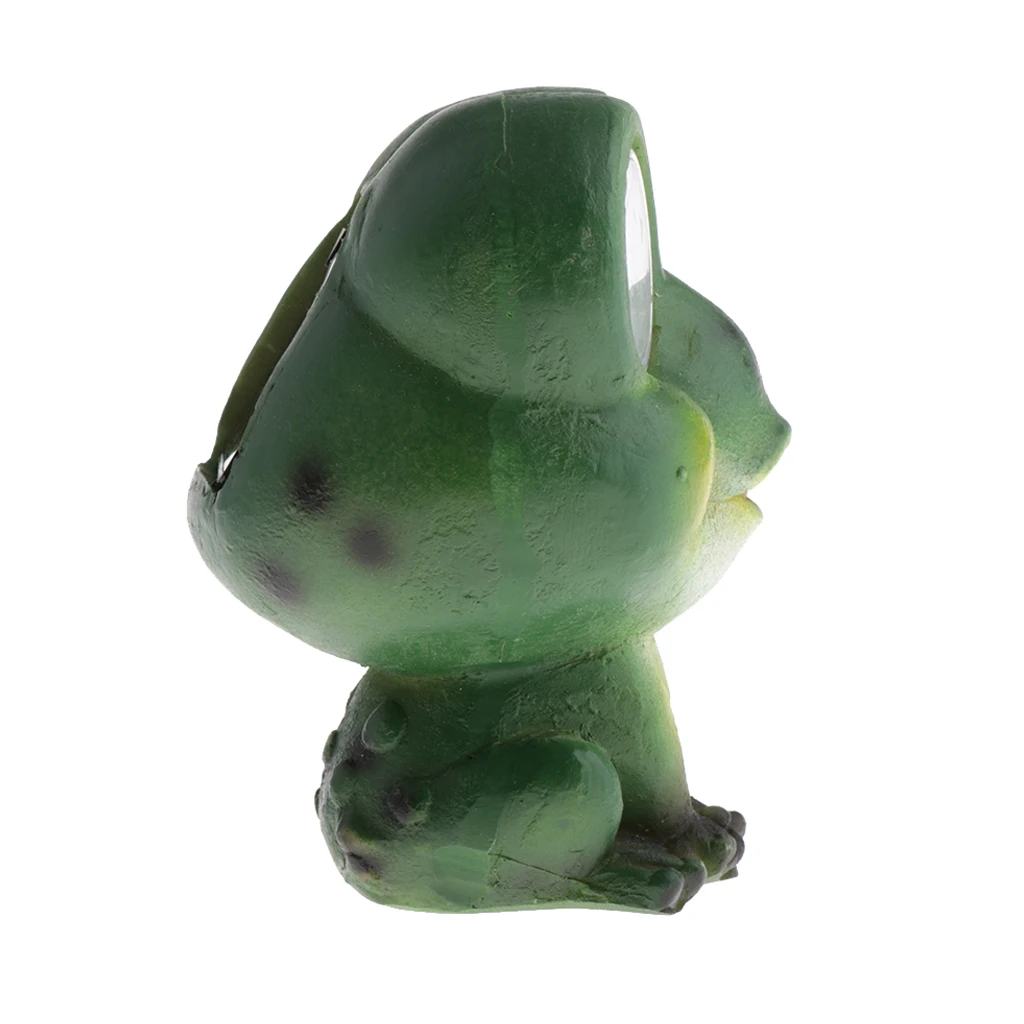 Зеленая лягушка статуя с солнесветильник Том глаза для дома сада уличные