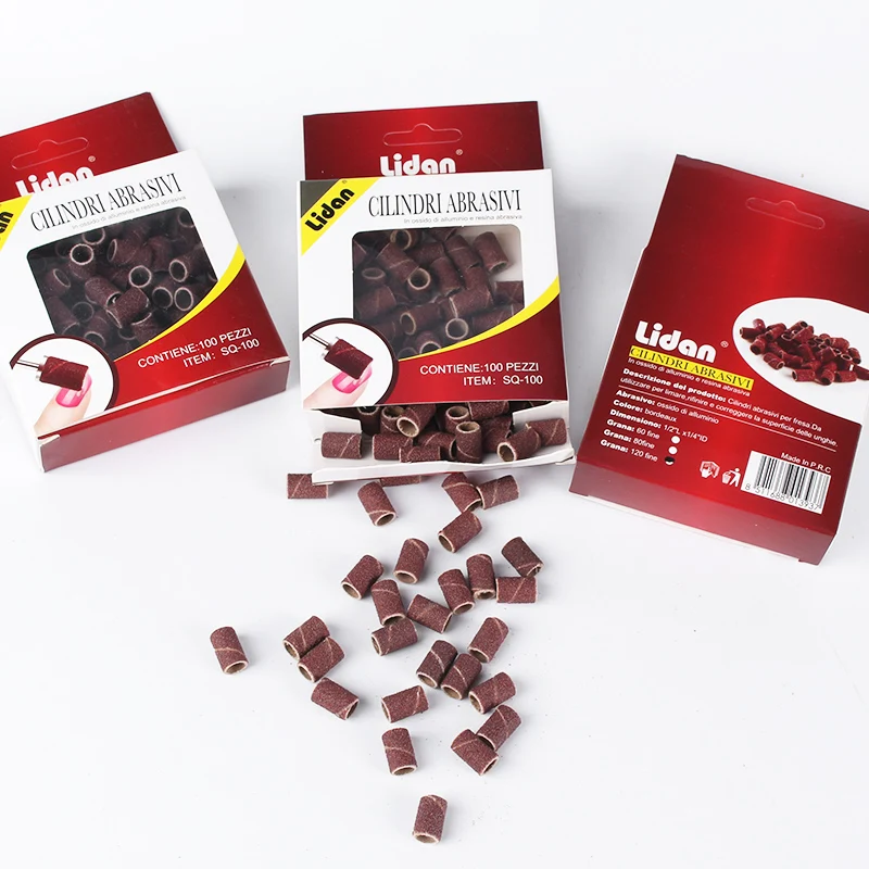 Lidan 100 шт./пакет для дизайна ногтей шлифовальное кольцо полировка головы товары