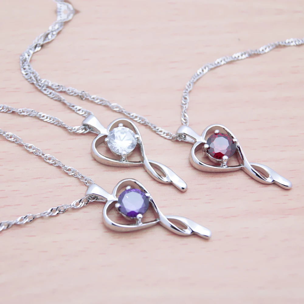 Благородное женское посеребренное ожерелье кулон милое популярные украшения