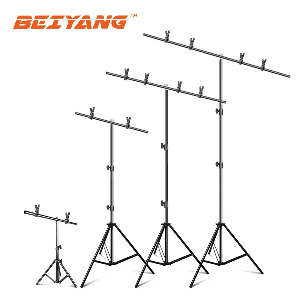 

T-Shape Photo Background Backdrop Stand Frame Support System Kit For Photo Studio Chroma Key Green Screen Backdrops PVC