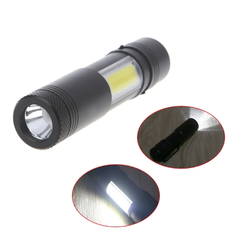 

12000 Lumen Mini Flashlight XPE+COB LED Torch Lamp Penlight AA/14500 4 Modes 62KC