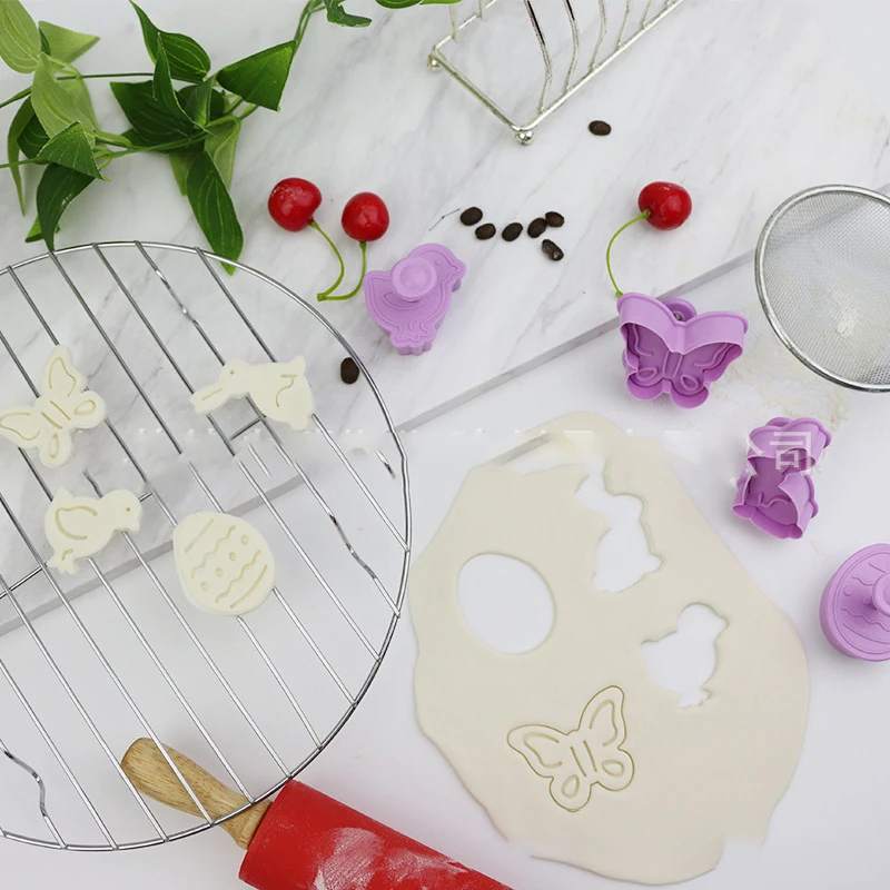 пасха 4 шт. пасхальные трафареты для нарезки печенья с изображением кролика