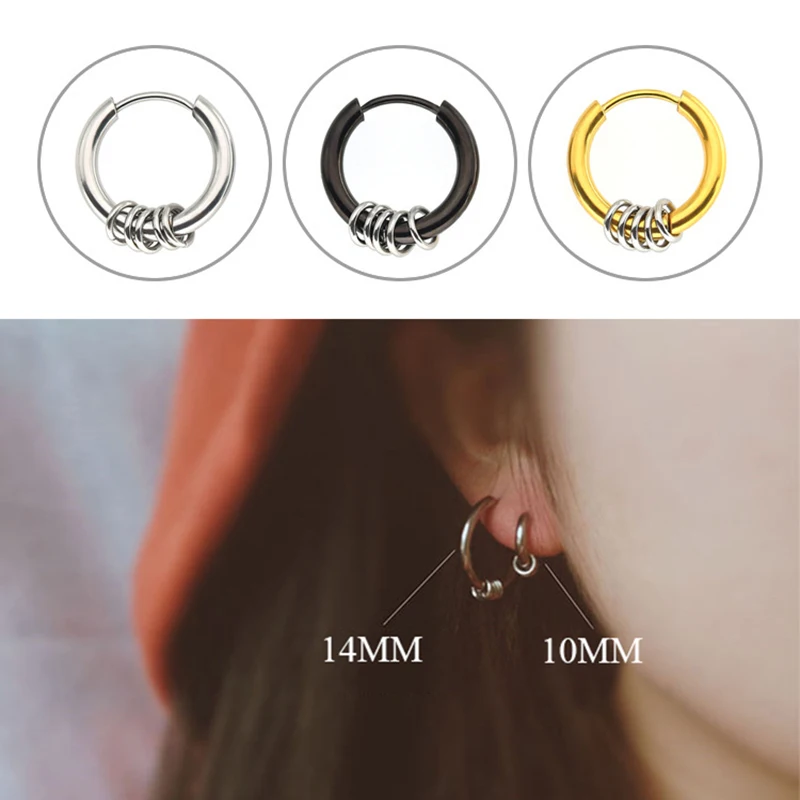 Новое поступление 1 шт. серьги-гвоздики из нержавеющей стали для пирсинга Круглая