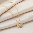 Позолоченное ожерелье со слоном для женщин, ювелирные изделия из титановой стали, ожерелье-подвеска животное, роскошный чокер в японском и корейском стиле, оптовая продажа