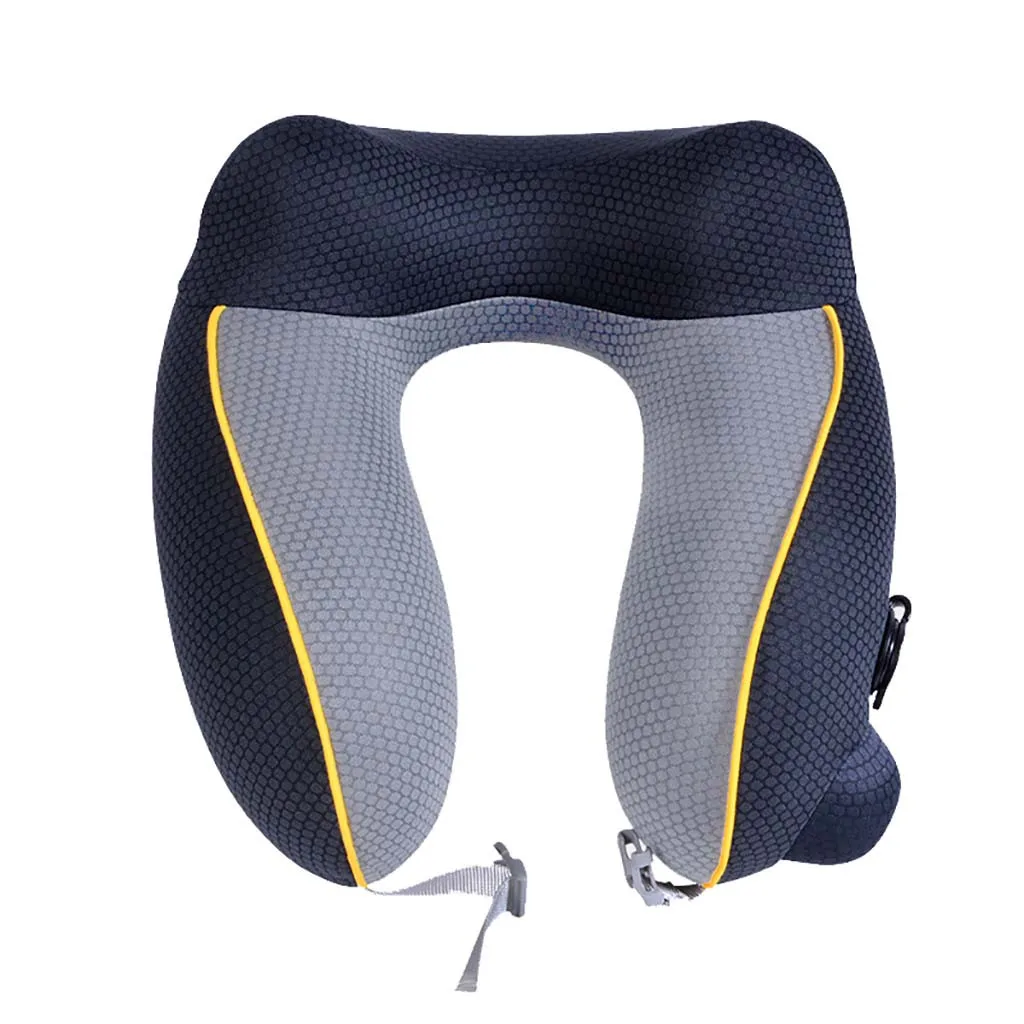 Inflatable U Shape Neck Cushion Travel Pillow Air Cushion Self-inflating Button Travel Neck Pillow Inflatable Airplane Pillow - Цвет: E