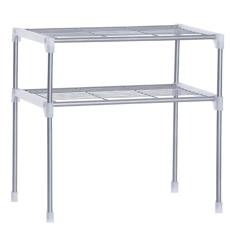 Adjustable Steel Microwave Oven Shelf Detachable Rack Kitchen Tableware Shelves Home Bathroom Storage Holder | Дом и сад