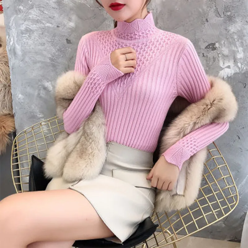 33 qiu dong Cultivate morality F1862 lace half a turtle neck sweater elastic twist render unlined upper garment | Женская одежда