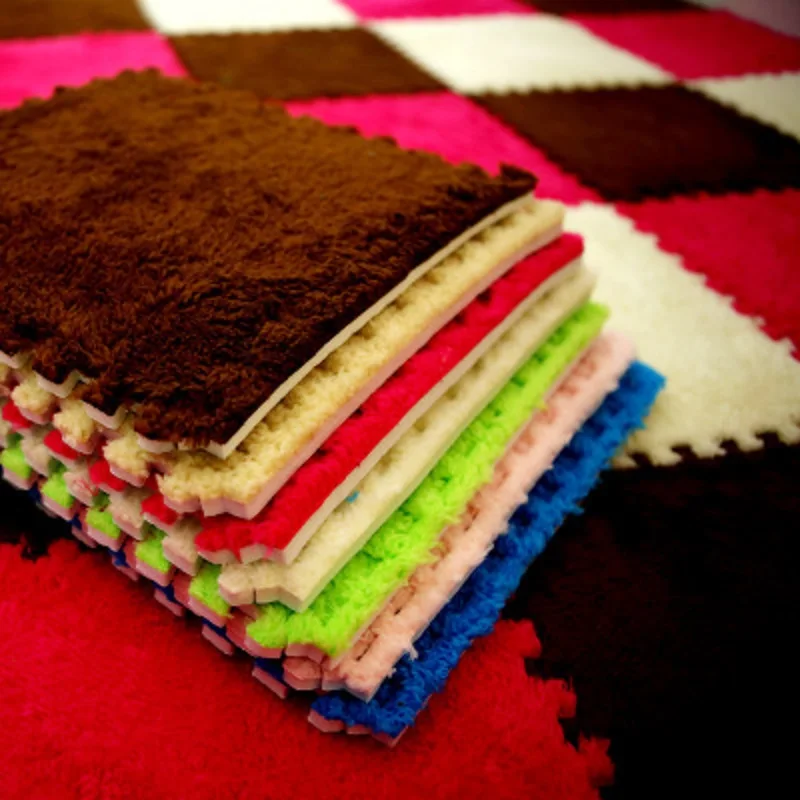 Квадратный Детский ковер-пазл ковер из замши EVA мягкий Поролоновый детский