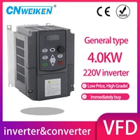 4kw 5hp 220v 1 phase input 3 ph output vfd variable frequency drive converter for motor speed control inverter