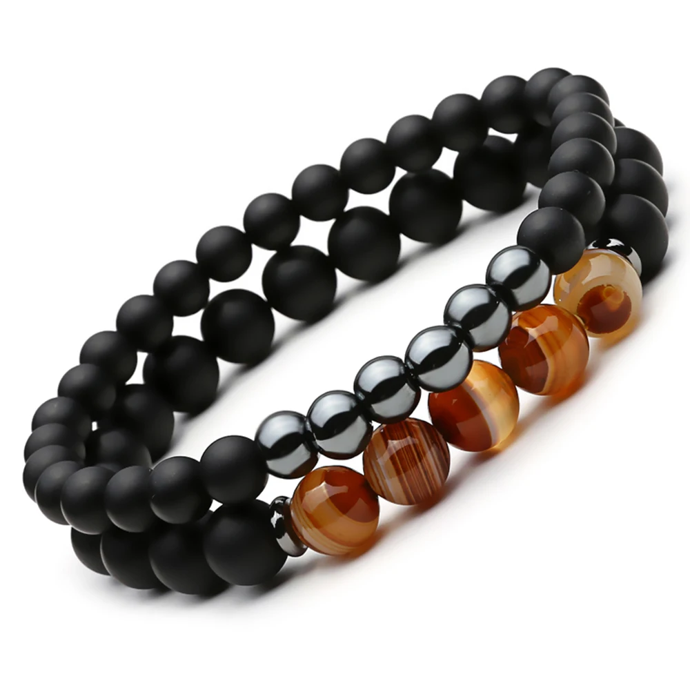 Hematite Magnetic Beads Power Bracelets for Women Men Couple Magnetite Balance Bracelet friendship chakra Jewelry him her | Украшения и