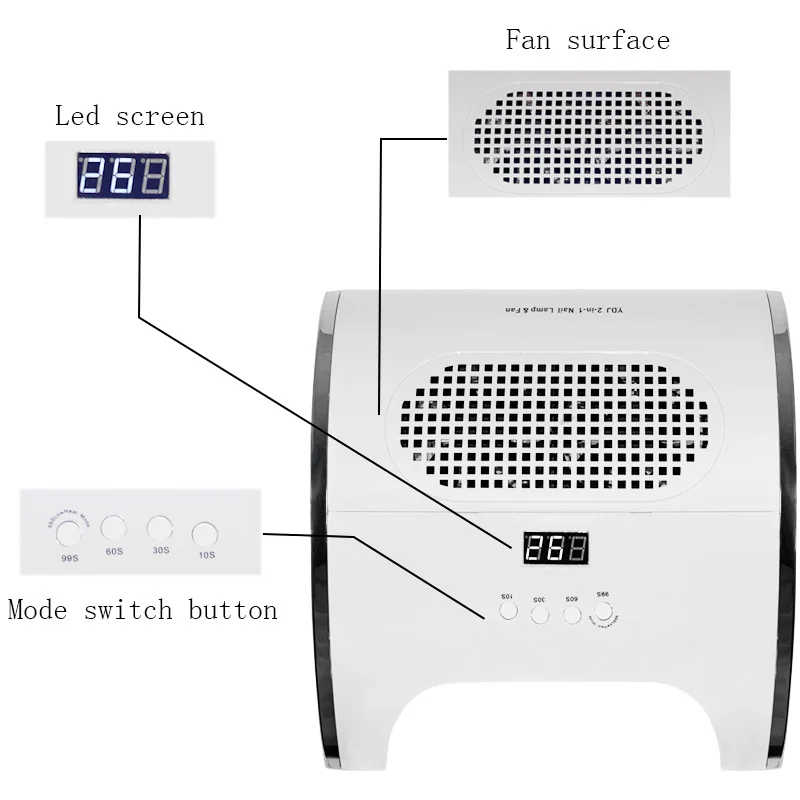 80 Вт светодиодный 2 в 1 Светодиодная УФ лампа для ногтей индукция инфракрасного