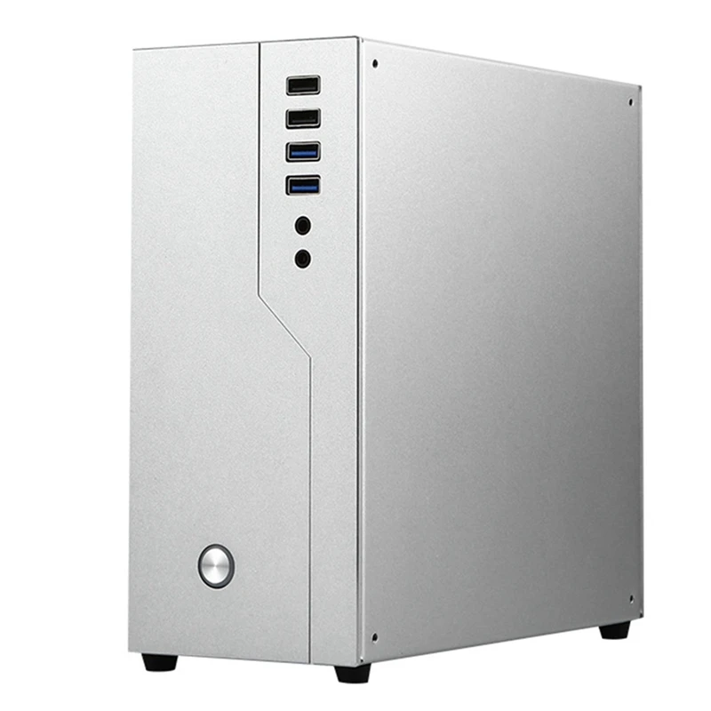 Todo o Alumínio Mini Computador Case Macio Htpc Escritório Único Slot Pcie Desktop Itx