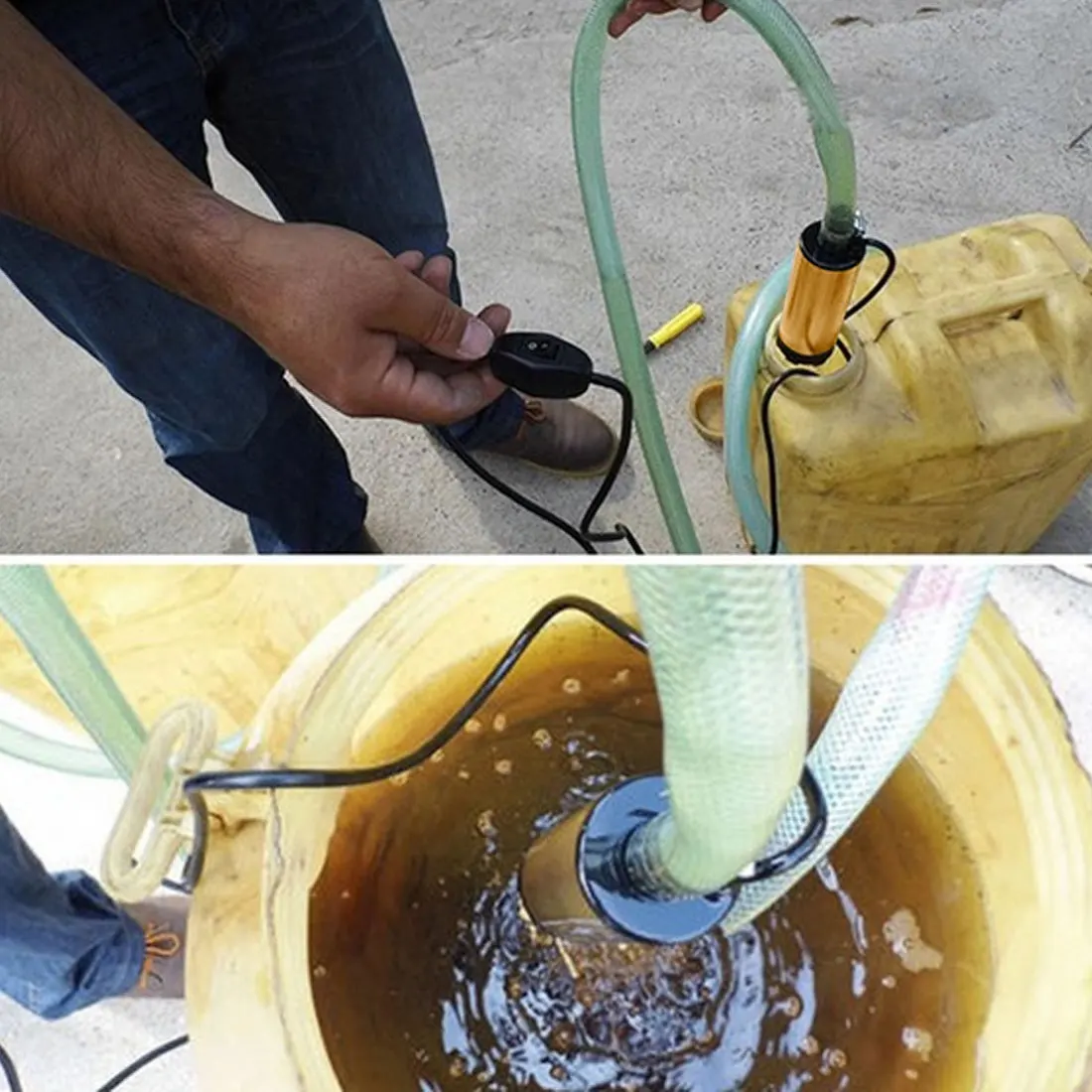 Портативный Электрический погружной насос для перекачки дизельного топлива