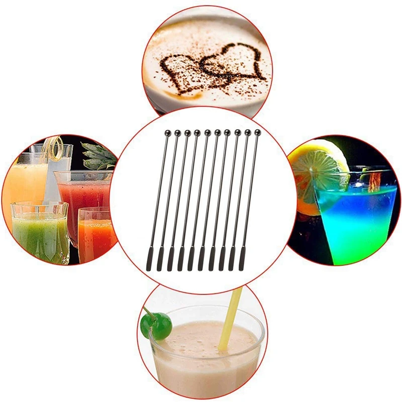 10 шт многоразовые палочки для морды кофе мешалки напитков перемешивания