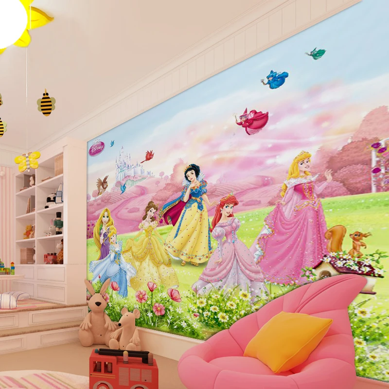 Милфи пользовательские 3d мультфильм обои замок принцесса роспись дети девушка