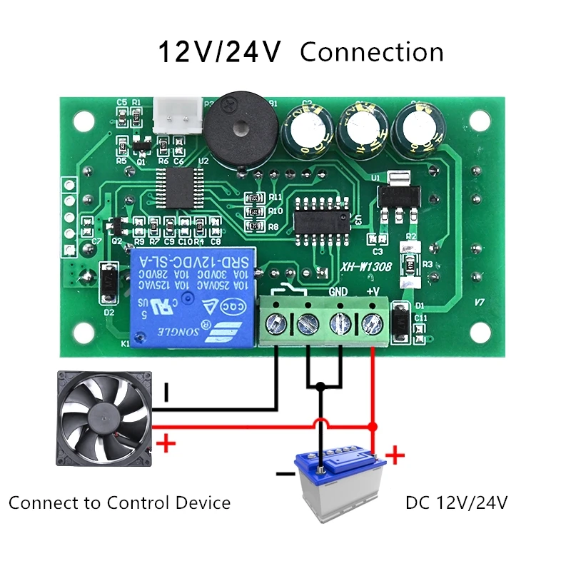 Регулируемый цифровой датчик охлаждения окружающей среды W1308 переменный ток 220 В