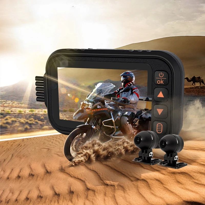 

WiFi Motorcycle DVR Dash Cam 1080P Full HD Front Rear View Waterproof Motorcycle Camera GPS Logger Recorder Box