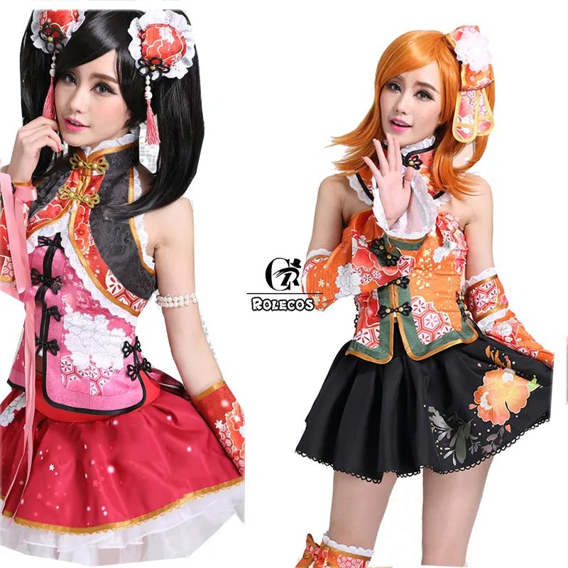 Женское платье Чонсам ROLECOS для косплея в стиле аниме Love Live Nico Nozomi Umi Eli Rin Hanayo Kotori