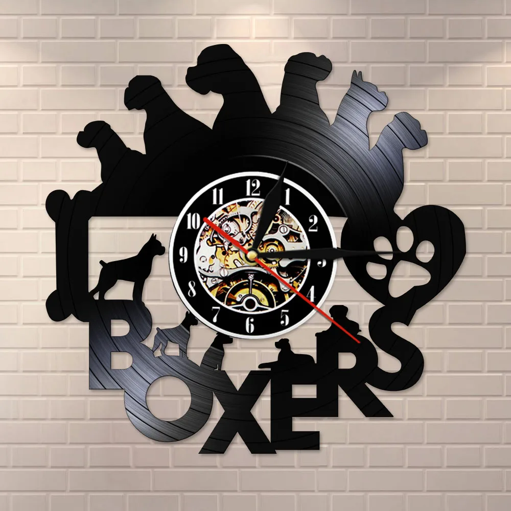 Настенные часы боксеры с лазерной гравировкой винтажные художественные