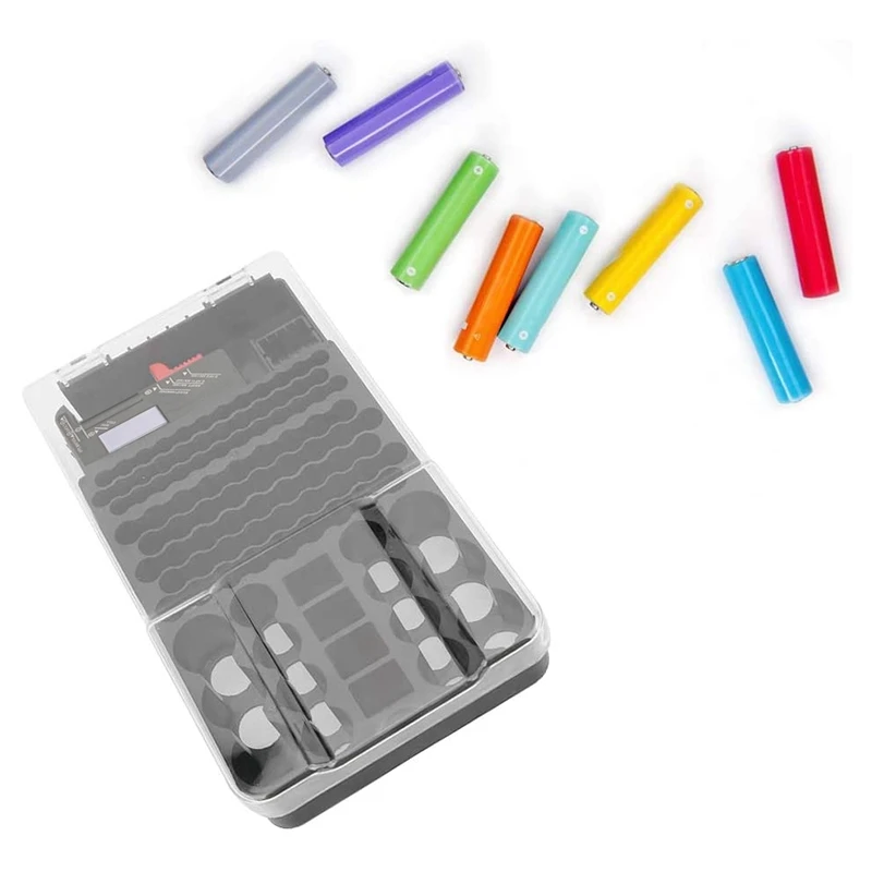 Battery Storage Case 104 Grids Thick Durable High Precision Container Box Bag Holder with Tester |
