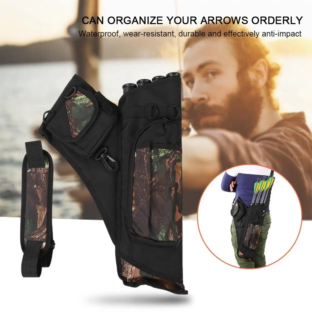Охота колчан 4 трубчатый для стрельбы из лука регулируемый плечевой ремень и