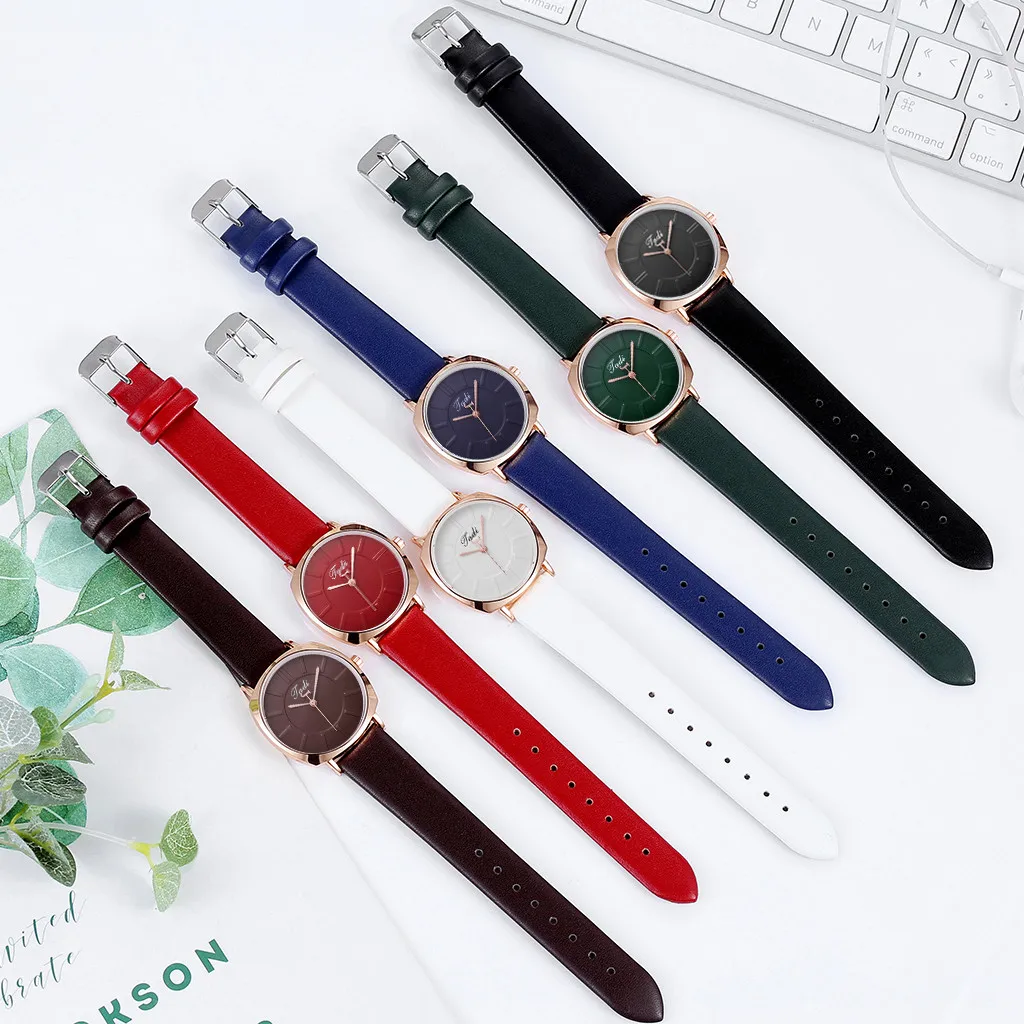 Часы женские кварцевые с кожаным ремешком 50 *|Женские наручные часы| |