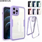 Двойная защитная пленка HD PET для iPhone 11 12 Pro Max XS XR X 7 8 Plus SE 2020 13 Mini 360 градусов чехол на весь корпус