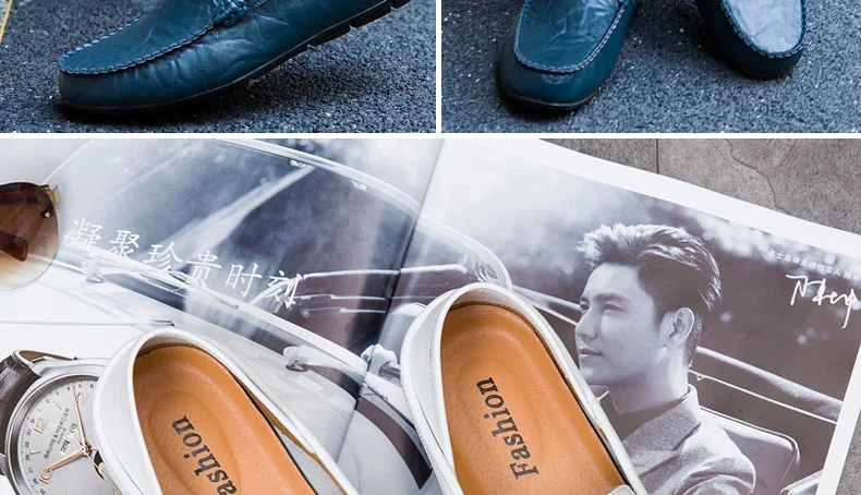 Мужские лоферы; кожаная мужская повседневная обувь; zapatos de hombre mocasines; слипоны; цвет белый, черный; сезон весна-осень; buty meskie; большие размеры 46, 47