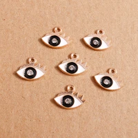10pcs 1512mm enamel crystal eyes charms pendant for diy making necklace cute drop earrings women handmade jewelry accessories