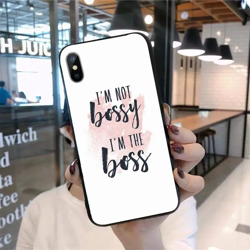 

Girl Boss Pink Women power text slogan Phone Case for iPhone 11 12 pro XS MAX 8 7 6 6S Plus X 5S SE 2020 mini