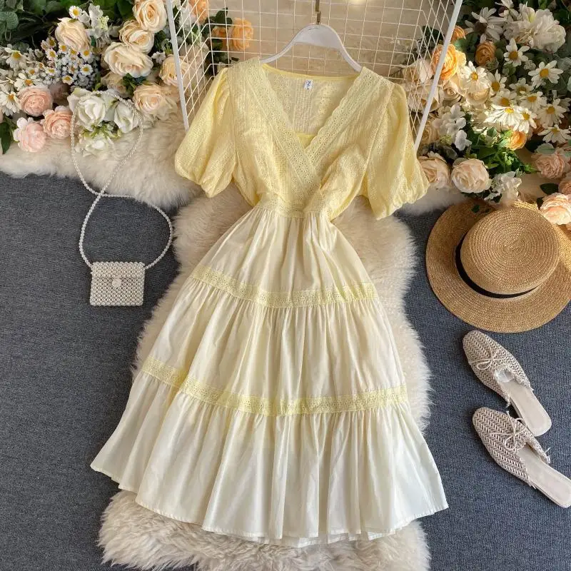 Платье SINGRAIN женское однотонное в стиле бохо модное простое уличное