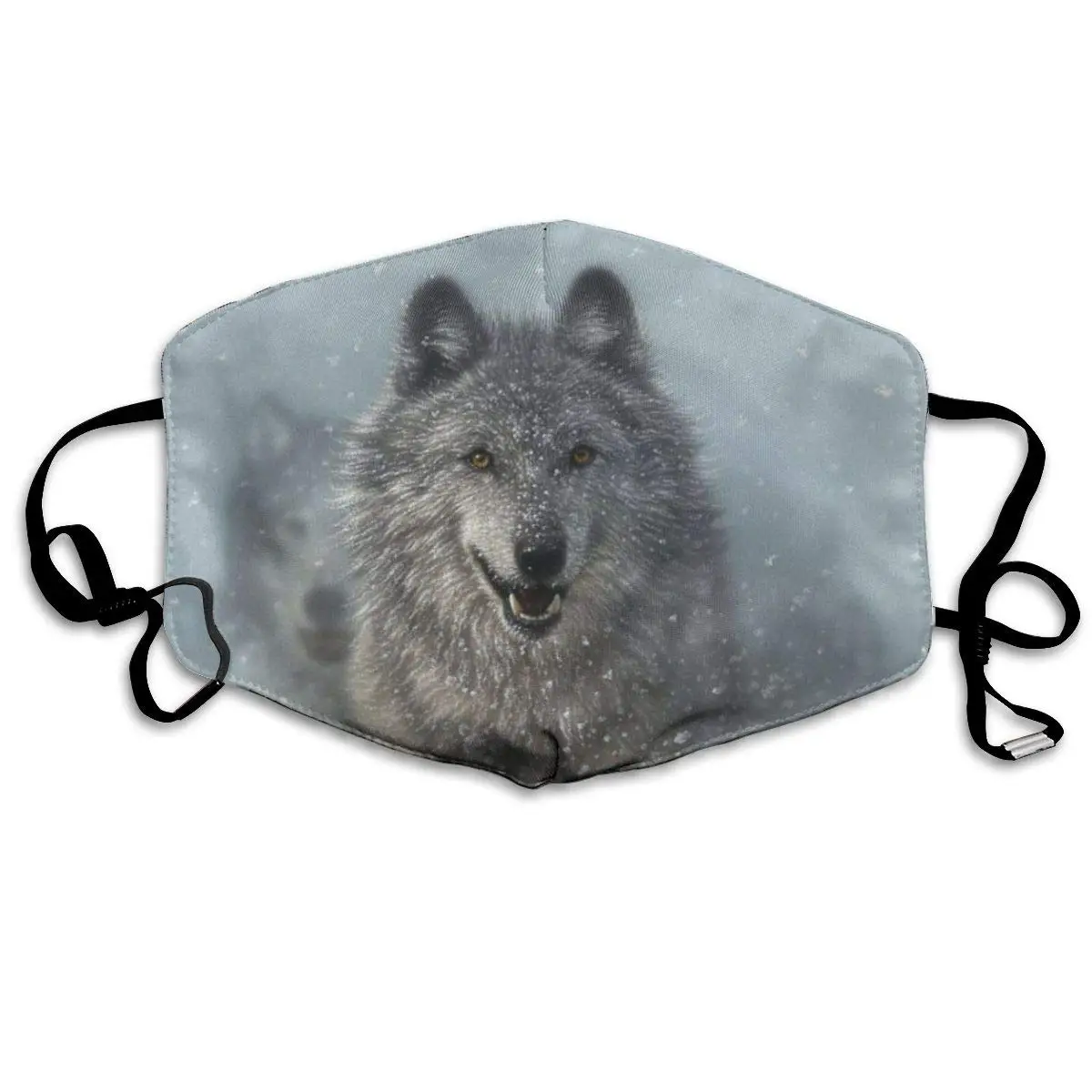 

Mouth Mask Wolf in The Snow Print Masks - Breathable Adjustable Windproof Mouth-Muffle, Camping Running for Women and Men