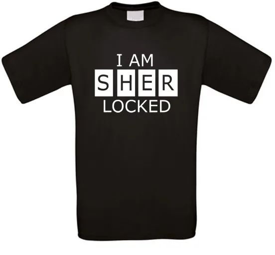 I Am Sherlocked Sher Locked Sherlock Watson Cult Series футболка всех размеров новая|Мужские футболки| |