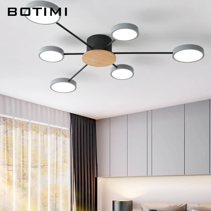 Современные круглые потолочные светильники BOTIMI для спальни главной