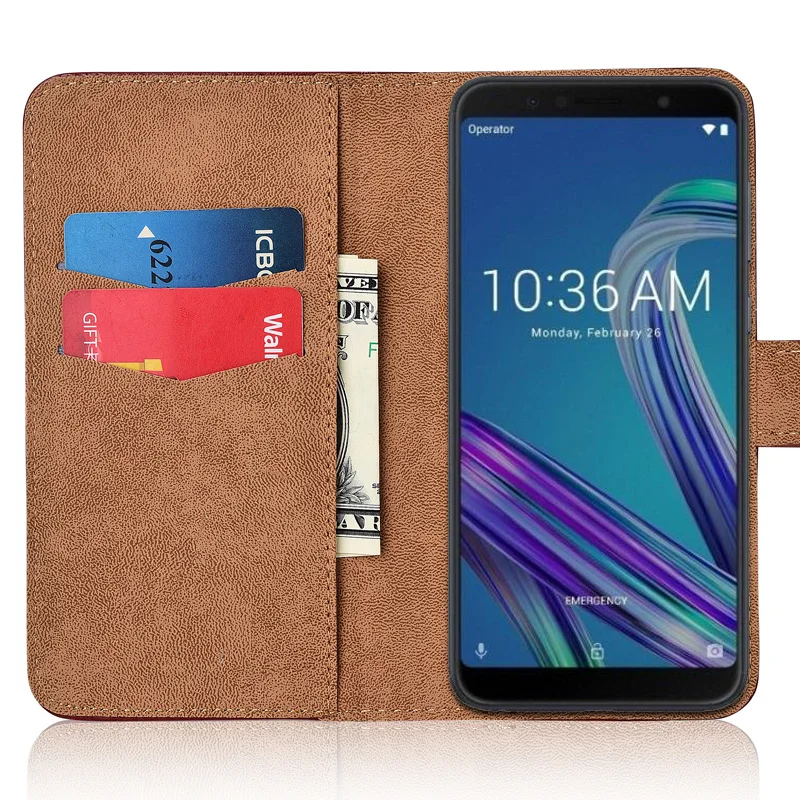 ZB632KL ZB633KL Чехол книжка с бумажником для ASUS ZenFone Max M2 чехол мультяшным рисунком