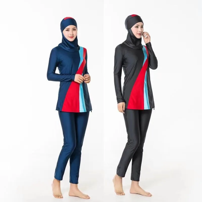 

Muslim Arabic Islamic Swimsuit Women Swim Wear Beach Cover Up 3 Piece Suits Hijab Swimwear Modest Swim Surf Wear Sport Burkinis