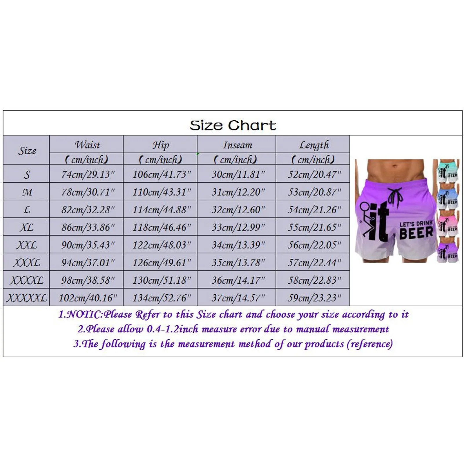 

Men's Beach Short 2021 Elastic Waist Vacation Pocket Loose Summer Pocket Streetwear Vacation Men's Short Casual Summer Shorts